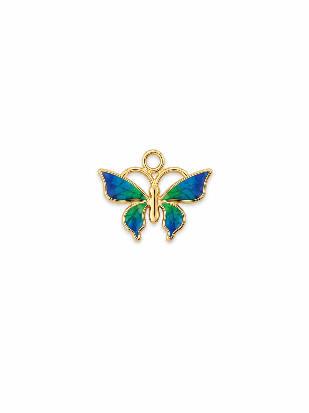 Blue-Green Butterfly Charm