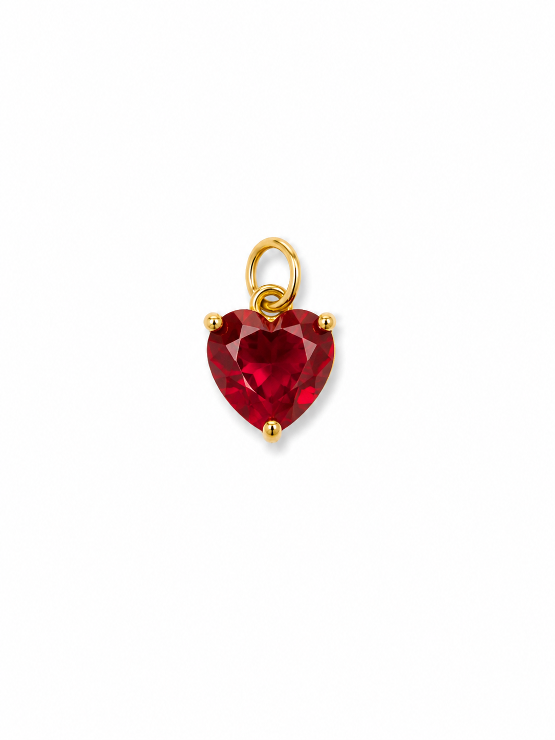 Ruby Heart Charm