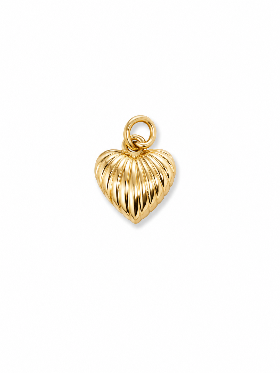 Gold Seashell Heart Charm