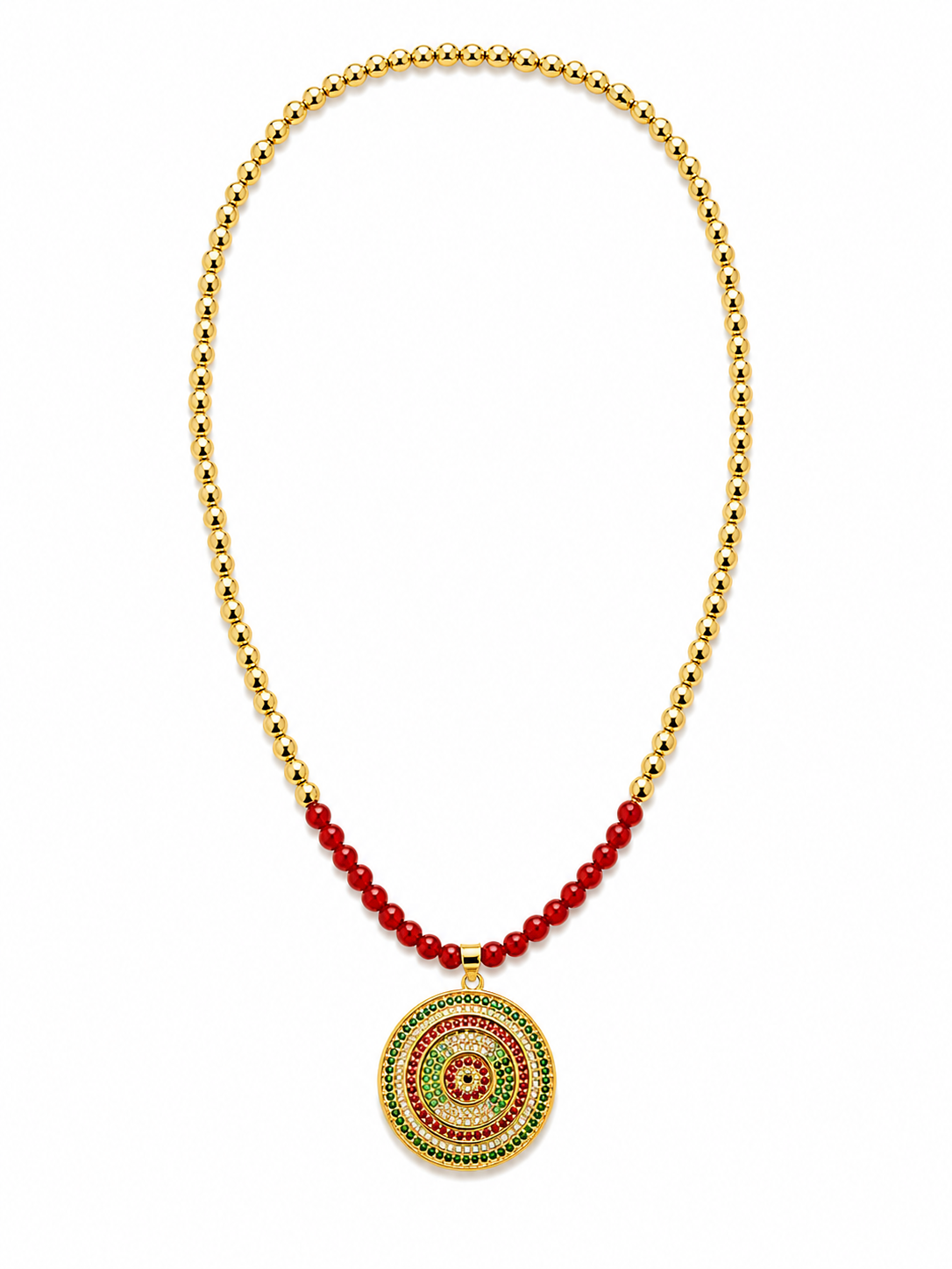 Grace RedGold Medallion Necklace