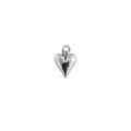 Silver Puffed Heart Charm