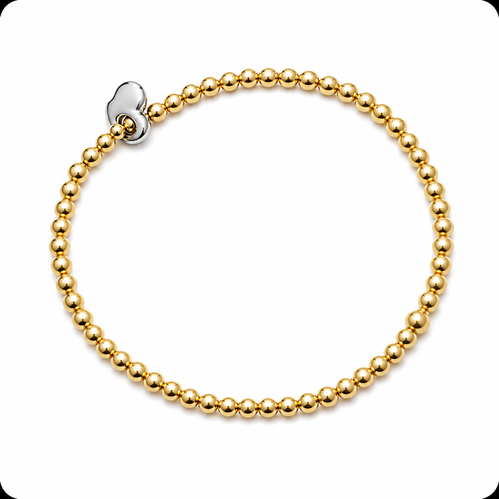 Silver Heart Ankle Bracelet